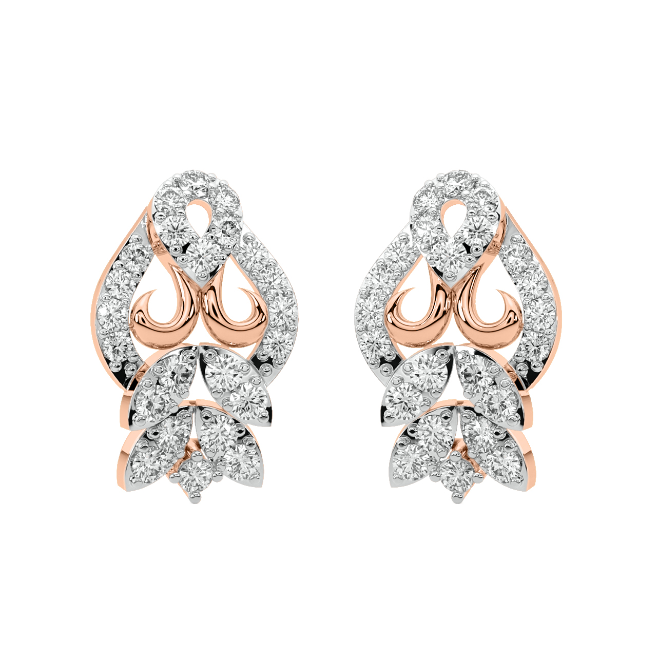 Evelyn Round Diamond Stud Earrings